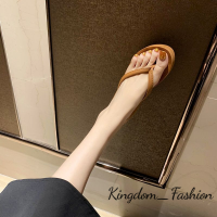 Kingdom_Fashion ร้องเท้าผูหญิง รองเท้าแตะลิ่ม รองเท้าแตะเสริมส้นผู้หญิง รองเท้ารัดส้น สะดวกสบาย อ่อนนุ่ม ความหนาพื้นรองเท้า 2023 ใหม่ B26G0C8 42Z231018