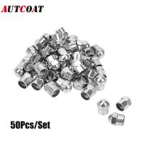 AUTCOAT 50Pcs Tire Valve Stem Cap  Plastic Dust Proof Covers Universal fit for Cars  SUVs  Bike and Bicycle  Trucks  Motorcycles Valve Stems Caps Adap