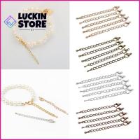 TREND 57SHOP 40pcs/lot น้ำหนักเบา โซ่ต่อหาง การขยายออกไป สากลสากลสากล ถาดฐานสร้อยข้อมือ อุปกรณ์เสริมเสริม 7สี ตัวเชื่อมต่อเครื่องประดับ กำไลข้อมือสร้อยข้อมือ