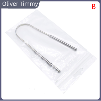 [Oliver Timmy] 2pcs ลิ้นขูดสแตนเลสลิ้นทำความสะอาดช่องปากสุขอนามัยขูด