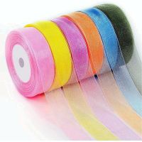 50 Yards/Roll Sheer Chiffon Ribbon Organza Satin Ribbons for Gift Wrapping Decoration Wedding Bouquets Party Wreath DIY Fabric Gift Wrapping  Bags