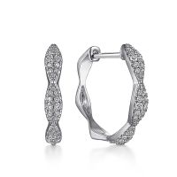 ○ Huitan Fashion Contracted Women Hoop Earrings Silver Color Crystal Cubic Zirconia Exquisite Girls Ear Earrings Versatile Jewelry