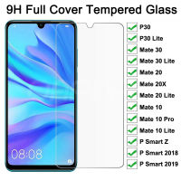 9H Tempered Glass on the For Mate 30 20 10 Lite 20X P Smart Z 2019 Full Screen Protector P30 P40 Lite Glass Film