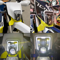 Husqvarna 701 Supermoto ไฟหน้ารถจักรยานยนต์ LED Cafe Racer อุปกรณ์เสริม Dirtbike TE TC FE FC Enduro Motocross ดัดแปลงอะไหล่