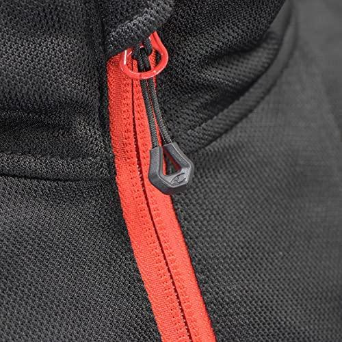 komine-เสื้อแจ็กเก็ตปกป้องเต็มตาข่ายรถจักรยานยนต์ผู้หญิง-jk-162-07-162สีดำ-แดง-wxl