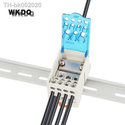 ✣ﺴ♨ UKK500A Power Distribution Box 1 Input 11 Output NS35 Din Rail Universal Electrical Terminal Wire Connector Junction UKK 500A