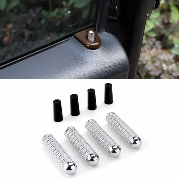 4Pcs Car Interior Door Lock Knob Pins Cover Screw Caps For Mercedes