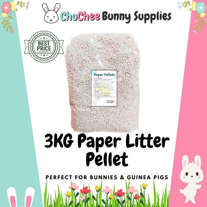 8Liters/ 3kg Paper Pellets / Bedding 100 Safe for Rabbits Guinea pigs