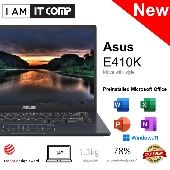 Asus E410k Abv256ws E410k Abv257ws E410k Abv307ws 14 Hd Laptop Celeron N45008gb256gb 5904