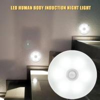 Motion Sensor Night Light USB charging LED Night Night Wireless Body Cabinet Stairs For Bedroom 智能人体感应小夜灯 Wardrobe Lights Lamp Induction V0M5