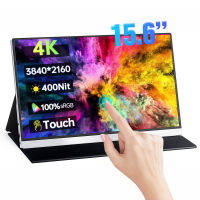 15.6นิ้ว4K UHD Touch Screen แบบพกพา Monitor 100 SRGB FreeSync HDMI Type-C 3.1 Gaming Moblie สำหรับ X PS45สวิทช์ PC