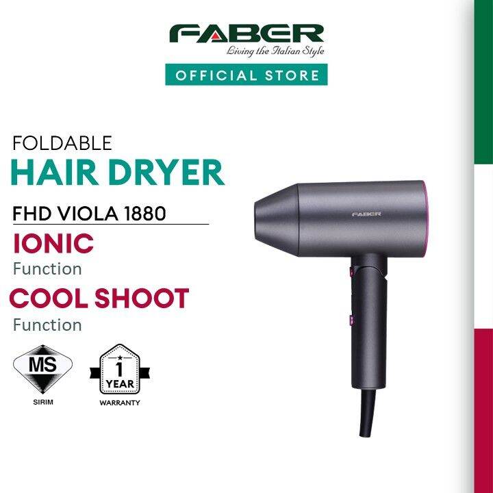 FABER MINI FOLDABLE HAIR DRYER 1800W FHD VIOLA 1880 | Lazada