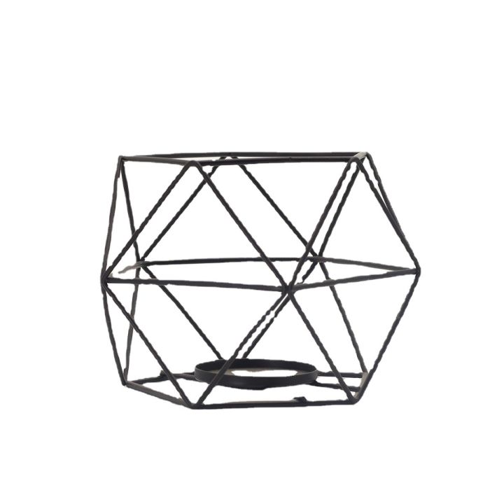 polygonal-geometry-iron-candlestick-handicraft-simple-aromatherapy-candle-base-metal-ornaments-candlestick-container