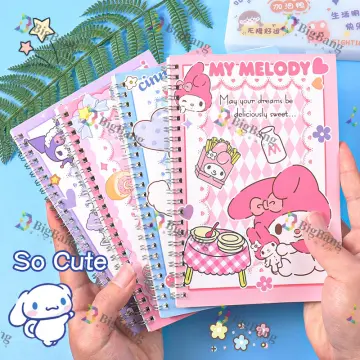 Kawaii Sanrio Cartoon Notebook Velcro Stickers Creative Notepad