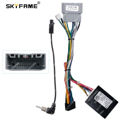 SKYFAME Car 16pin Wiring Harness Adapter Canbus Box Decoder For Jeep Grand Cherokee RST Android Radio Power Cable JPF2.11 WC