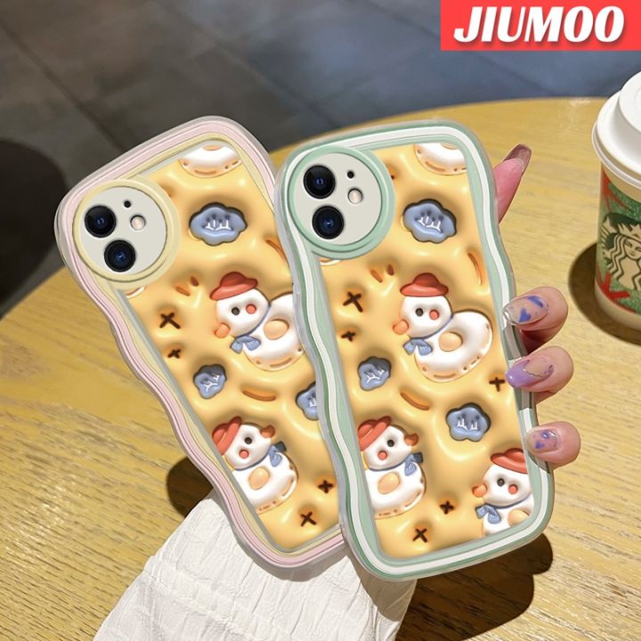 jiumoo-เคสปลอกสำหรับ-samsung-galaxy-a52s-5g-a52-4g-a52-5g-เคสลายการ์ตูน3d-เป็ดน่ารักแฟชั่นลายคลื่นป้องกันเลนส์กล้องเคสโทรศัพท์แบบใสสีสันสดใสเคสโปร่งใสกันกระแทกซิลิโคนนิ่ม