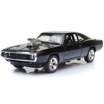 17CM 1:32 Scale Metal Alloy Classic Car Model Diecast Vehicles Toys For Collection Model Charger 1970 Pull Back Cars Gift