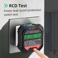 HT107E Bd Inligent Ground Wire Tester เครื่องทดสอบซ็อกเก็ตแรงดันไฟฟ้าความถี่ Line Power Tester LCD Plug Phase Meter Socket Tester