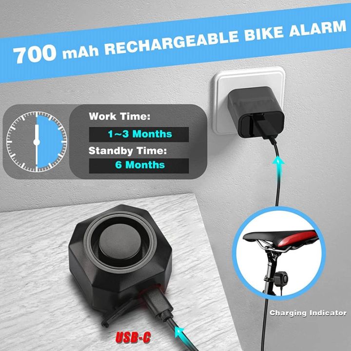 usb-rechargeable-bike-alarm-with-remote-110db-loud-wireless-anti-theft-vibration-motion-sensor-vehicle-security-alarm