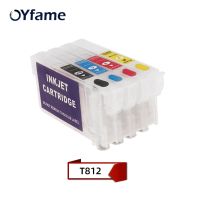 Oyfame T812xl T812ตลับหมึกไม่มีพนักงานชิปสำหรับ Epson Wf-7820เครื่องพิมพ์เอปสัน Ec-C7000 T812ตลับหมึก