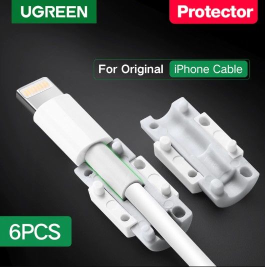 ugreen-apple-charging-lightning-iphone-cable-cord-protector-6ชิ้น