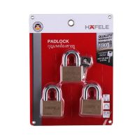 กุญแจคีย์อะไลท์ HAFELE 482.01.987 45 มม. สีทองเหลือง PADLOCK KEY ALIKE HAFELE 482.01.987 45MM BRASS