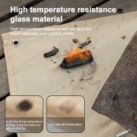 【cw】 Outdoor Camping Barbecue Mat Camping Fireproof Cloth Flame Retardant Insulation Mat Fire Blanket BBQ Picnic Mat Stove Grill Pad ！