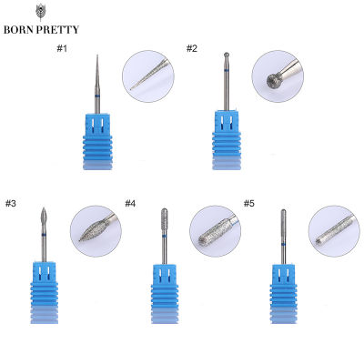 BORN PRETTY 1Pcs เจาะเล็บ Bits เปลี่ยนเครื่องตัดเซรามิคไฟฟ้าเล็บไฟล์บด Bits Mills เครื่องตัดเสี้ยน Pedicure Nail Art เครื่องมือ