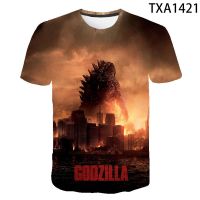 2023 NEWCasual Streetwear การ์ตูนอะนิเมะ T เสื้อภาพยนตร์ Godzilla ฤดูร้อนแขนสั้น3D พิมพ์ T เสื้อใหม่ล่าสุดแฟชั่นผู้ชายผู้หญิง Tee Tops