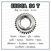 เฟืองแท่นกลึง ECOCA 34T ลิ่มคู่