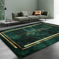 2021Northern Europe Luxury Carpet Living Room Big Size Bedroom Kitchen Dining Table Geometric Green Rug Non-slip Bathroom Mat tapete