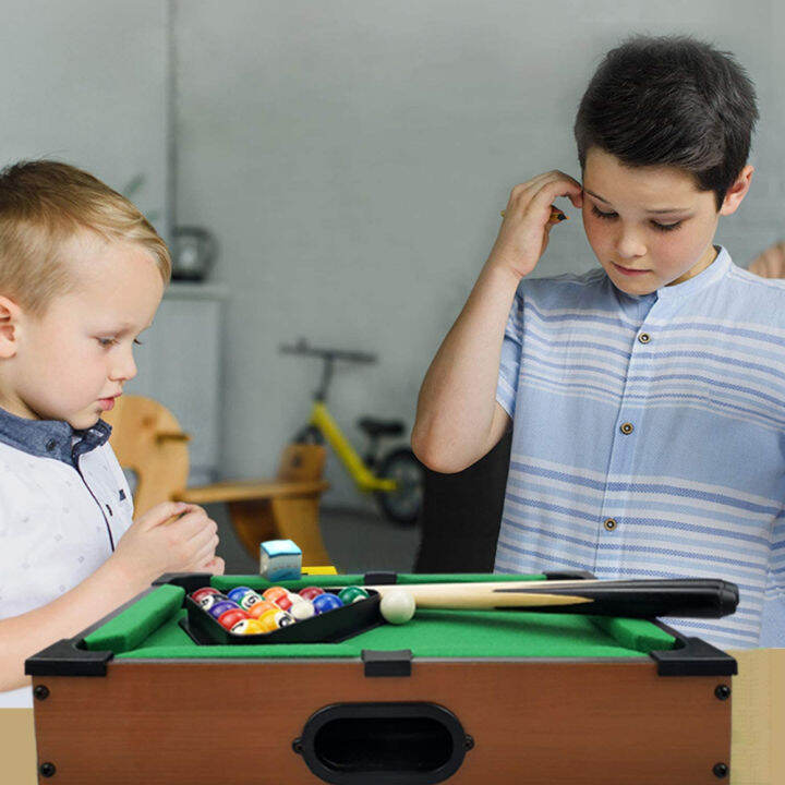 Portable Billiards Game Table Set with Accessories 35cm Table, 16