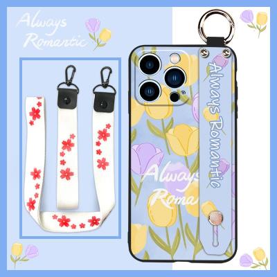 ring Shockproof Phone Case For iphone14 Pro cute Lanyard cartoon Original Dirt-resistant Anti-knock New Arrival Soft