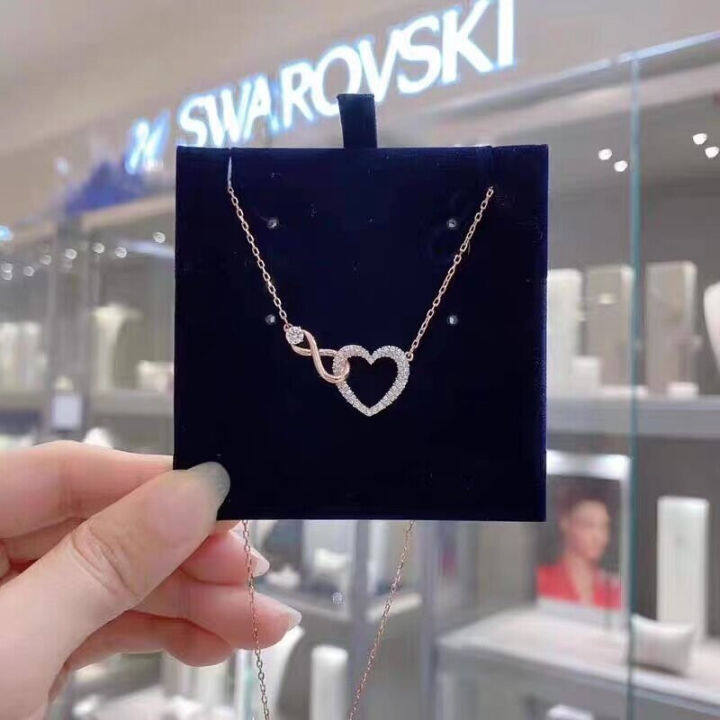 100-swarovskiของแท้-swarovskiแท้-สร้อยคอ-swarovski-infinity-necklace-สวาล๊อฟกี-swarovski-สร้อยคอแท้-สวารอฟส-ของแท้-100-ของขวัญสำหรั