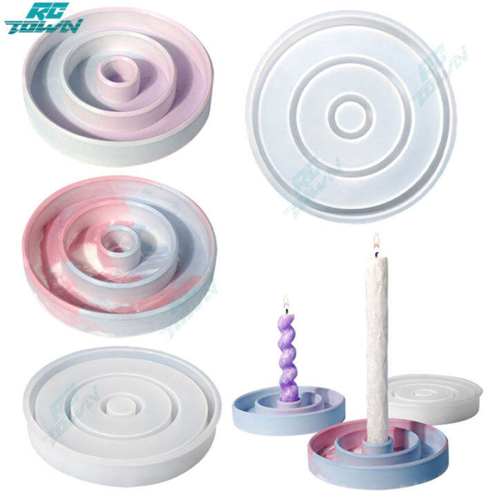 RCTOWN!!Diy Candle Holder Moulds Reusable Silicone Moulds For Candles