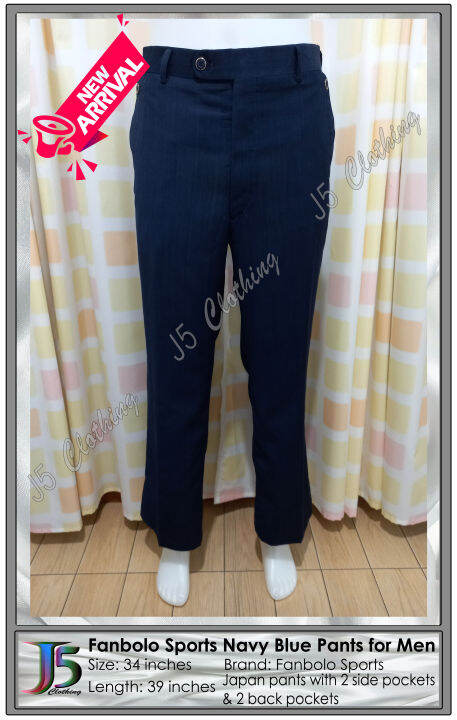 Navy Blue Pants For Men Lazada Ph 7081