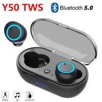 ℗ Y50 TWS wireless headphones sport earphone 5.0 bluetooth Gaming Headset Microphone Wireless Earbuds For xiaomi iPhone PK Y30 F1