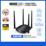 GIÁ HỦY DIỆT LÚC 20H 9 6 Router Wi-Fi băng tần kép AC1200 A800R - TOTOLINK thumbnail