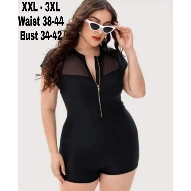 best bathing suits for big hips CHARRY PLUS SIZE BOYLEG SWIMWEAR 2xl to
