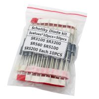 【CC】 50PCS 5valuesx10PCS Schottky Diode Assorted SR3100 SR3200 hjxrhgal SR5100 SR5200 SR560 each 10PCS