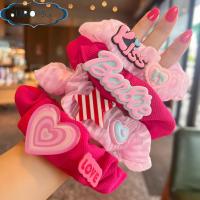 6URONGII แฟชั่นสำหรับผู้หญิง ตุ๊กตาบาร์บี้ scrunchie สีทึบทึบ อีลาสติก เชือกมัดผม ที่มัดผม อุปกรณ์เสริมผม ยางรัดผม สำหรับผู้หญิง