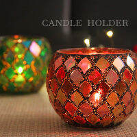 Mosaic Glass Candleholder Romantic Candlelight Dinner DIY Candle Cup home decoration accessories home decor