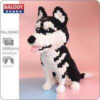 Balody 16042 Animal World Siberian Husky Dog Sit Pet 3D Model DIY Mini Diamond Blocks Bricks Building Toy for Children no Box