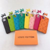 Tide brand Colorful leather printed phone case for iphone 14 14plus 14pro 14promax 13 13pro 13promax 12 12pro 12promax Stylish phone case with pendant iphone 11 11pro 11promax x xr xsmax 7+ 7plus 8plus 8 colors