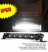 2pcs 8Inch 60W 6D Lens LED Light Bar Combo Led Work Light For 4x4 Off Road Trucks SUV A 4WD 12V 24V Auto Driving Fog Lights