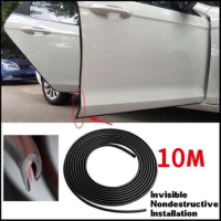 10M Black Moulding Trim แถบยางกันรอยประตูรถยนต์ ยางกันกระแทกขอบประตู สีดำ 5meter (x2 แพ็ค) Car Door Edge Strip Trim Guard Protector รุ่นใหม่ พร้อมเทปกาว 3M ในตัวยาง