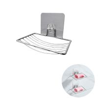 【YF】 Stainless Steel Soap Rack Bathroom Storage Dish Wall Container Holder Powerful Adhesive No Drilling