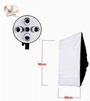 กล่องใส่ Softbox 60 *90cm + 5 in 1 E27 ที่วางหัวโคมไฟ Softbox 60*90cm + 5 in 1 E27 Socket Lamp Head Holder