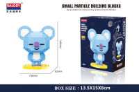 Pink Rabbit Mini Bricks Micro ABS Cartoon Animal Blue Koala Plastics Particle Building Blocks LOVE Model Toys For Children Gift