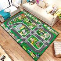 【SALES】 Childrens Park Car Runway Carpet for Living RoomSoft flannel rug for bedroomAnti-Slip BATHROOM matbaby play mat